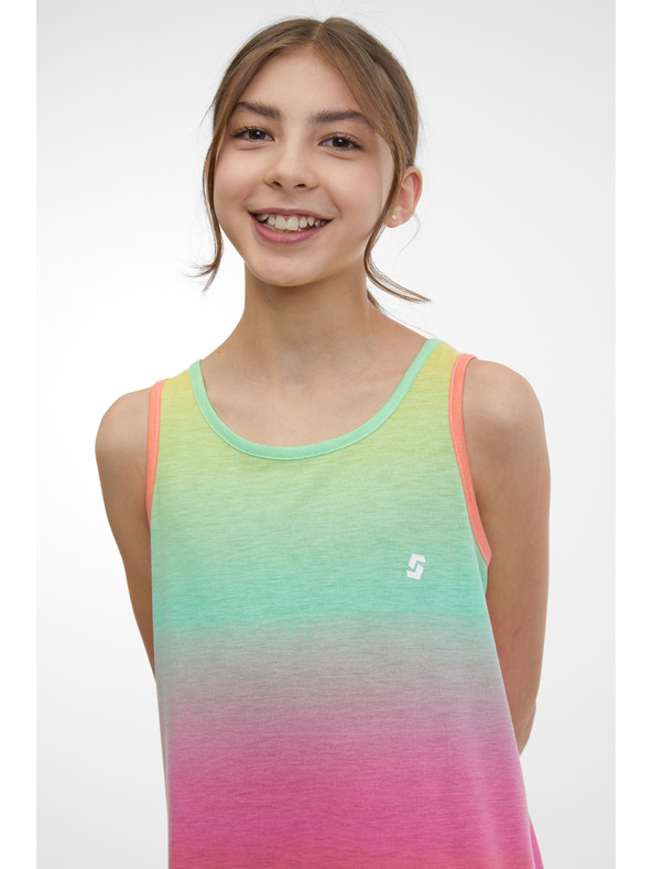 Sam 73 Zelena in roza dekliška obleka SAM 73 Sarabi