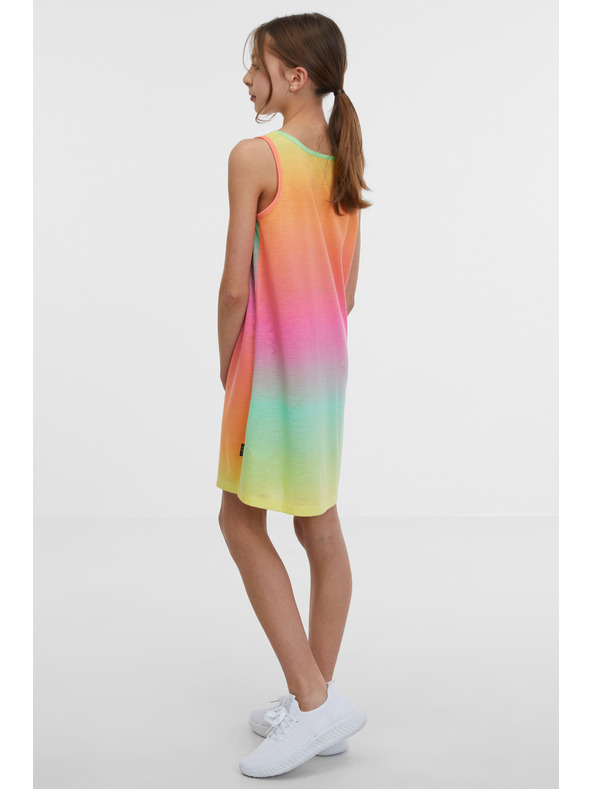 Sam 73 Zelena in roza dekliška obleka SAM 73 Sarabi