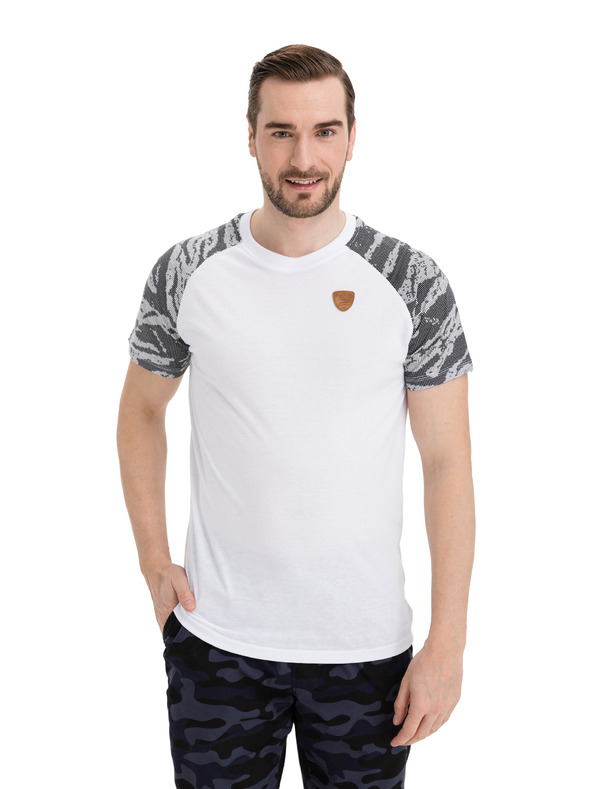 Sam 73 Sivo-bela moška majica SAM 73
