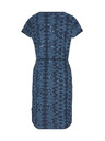 Sam 73 Temno modra vzorčasta ženska obleka s kravato SAM 73