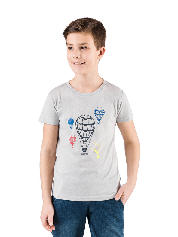 Sam 73 Svetlo siva fantovska majica s potiskom SAM 73