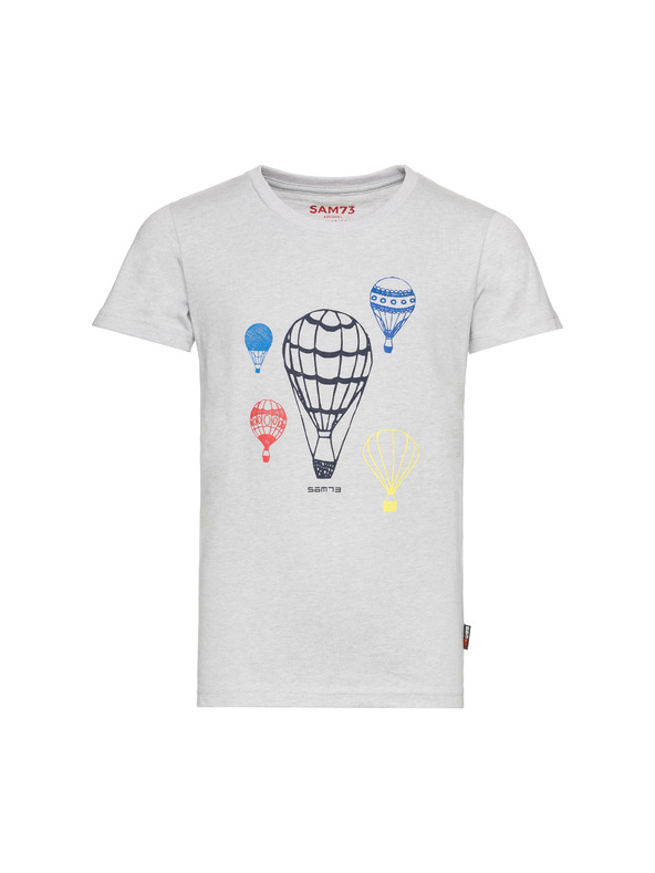 Sam 73 Svetlo siva fantovska majica s potiskom SAM 73