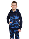 Sam 73 Temno modra fantovska vzorčasta jopa s kapuco SAM 73 Danny
