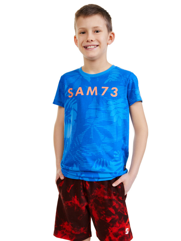 Sam 73 Modra fantovska majica z vzorcem SAM 73 Theodore