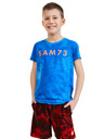 Sam 73 Modra fantovska majica z vzorcem SAM 73 Theodore