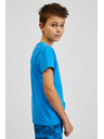 Sam 73 Modra fantovska bombažna majica s potiskom SAM73 Pyrop