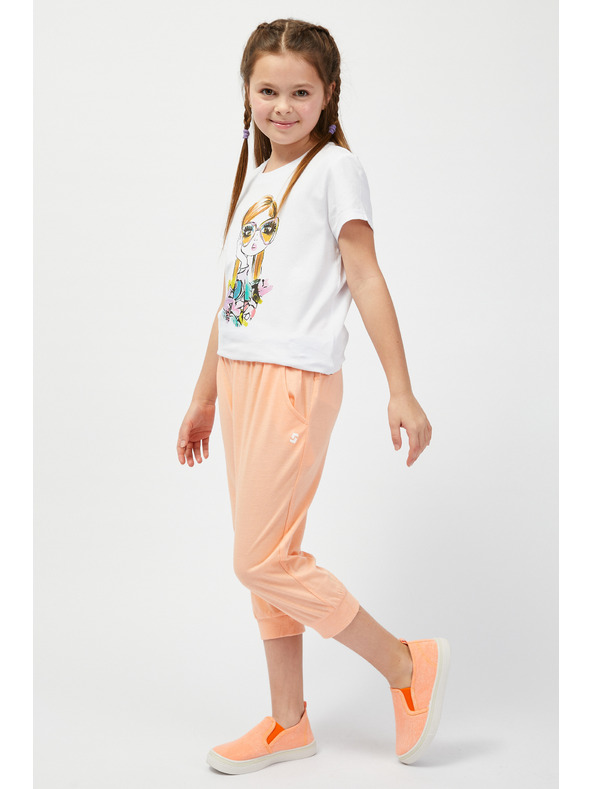 Sam 73 Bela dekliška majica s potiskom SAM73 Mora