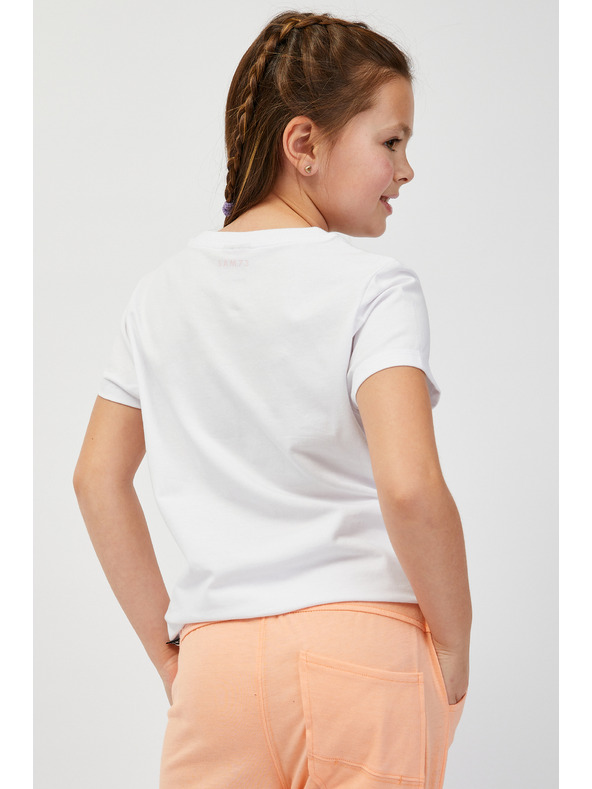 Sam 73 Bela dekliška majica s potiskom SAM73 Mora