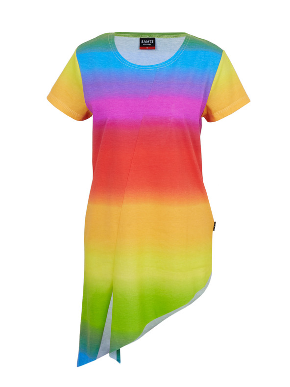 Sam 73 Oranžno-rumena ženska asimetrična majica SAM73 Libra