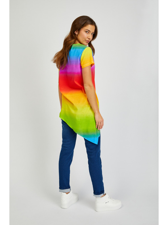 Sam 73 Oranžno-rumena ženska asimetrična majica SAM73 Libra