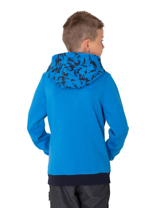 Sam 73 Modra fantovska vzorčasta jopa s kapuco SAM 73 William