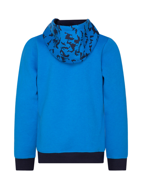 Sam 73 Modra fantovska vzorčasta jopa s kapuco SAM 73 William