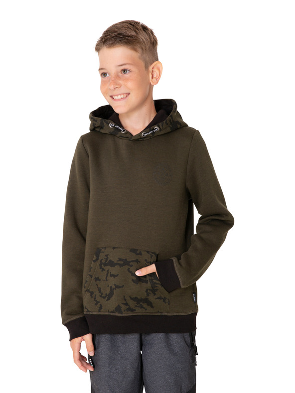 Sam 73 Kaki fantovska vzorčasta jopa s kapuco SAM 73 William