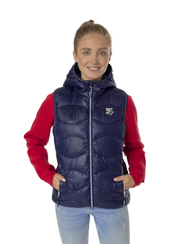 Sam 73 Temno modra ženska prešita jopica SAM 73