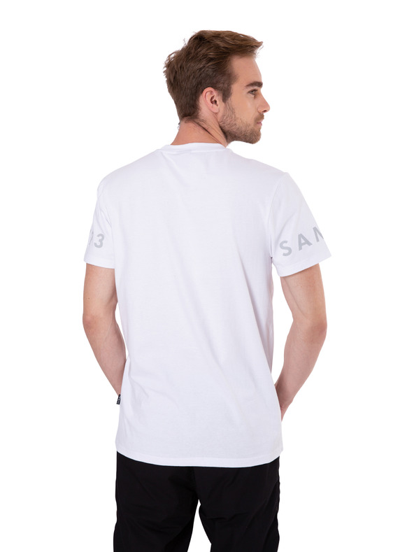 Sam 73 Bela moška majica s potiskom SAM 73