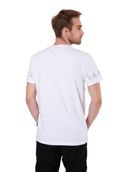 Sam 73 Bela moška majica s potiskom SAM 73