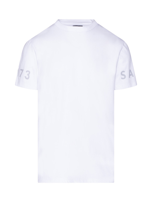 Sam 73 Bela moška majica s potiskom SAM 73