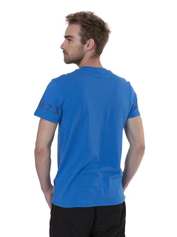 Sam 73 Modra moška majica s potiskom SAM 73