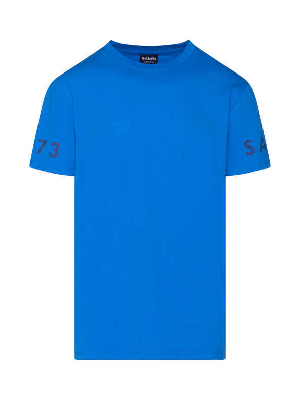 Sam 73 Modra moška majica s potiskom SAM 73