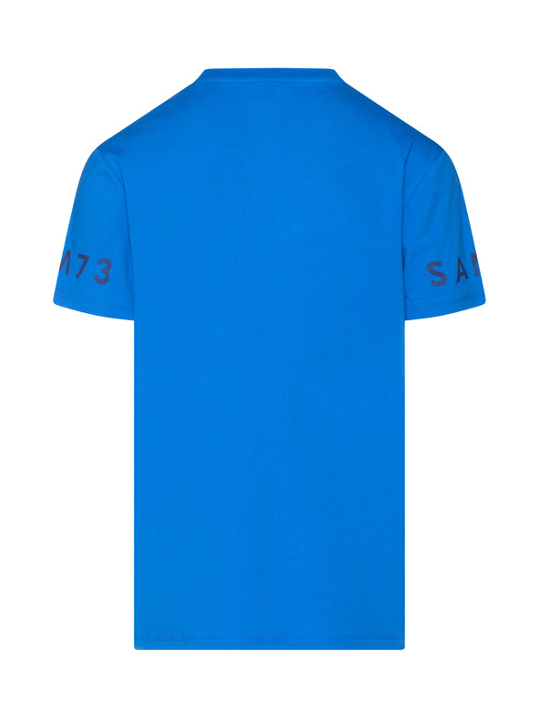 Sam 73 Modra moška majica s potiskom SAM 73