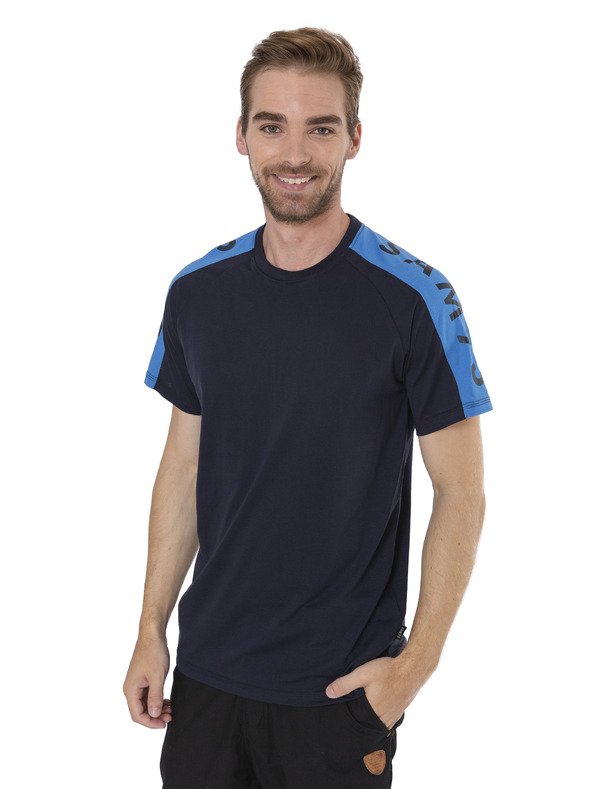 Sam 73 Temno modra moška majica s potiskom SAM 73