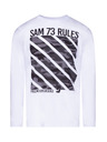 Sam 73 Bela moška majica s potiskom SAM 73