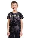 Sam 73 Črna fantovska majica z vzorcem SAM 73 Theodore