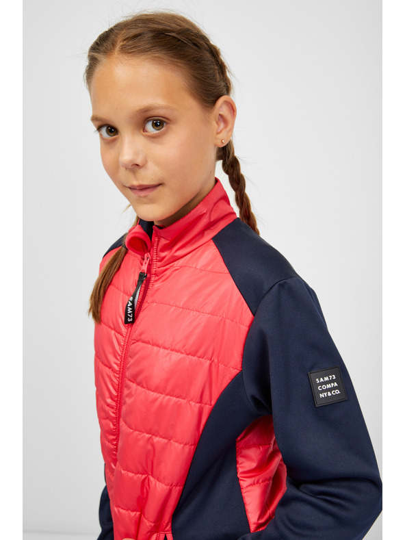 Sam 73 Modro-rožnata dekliška prešita jakna SAM 73 Nurnia