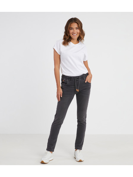 Sam 73 Temno sive ženske hlače iz džinsa SAM 73 Lisa