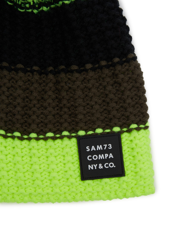 Sam 73 Zeleno-črna fantovska kapa SAM 73