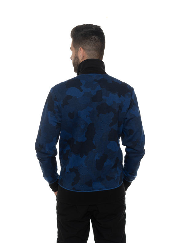 Sam 73 Temno modra moška vzorčasta jopica SAM 73