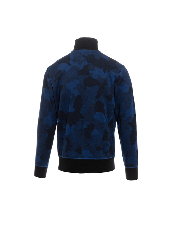 Sam 73 Temno modra moška vzorčasta jopica SAM 73
