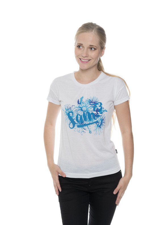 Sam 73 Bela ženska majica s potiskom SAM 73