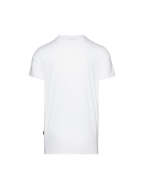 Sam 73 Bela moška majica s potiskom SAM 73 Liam