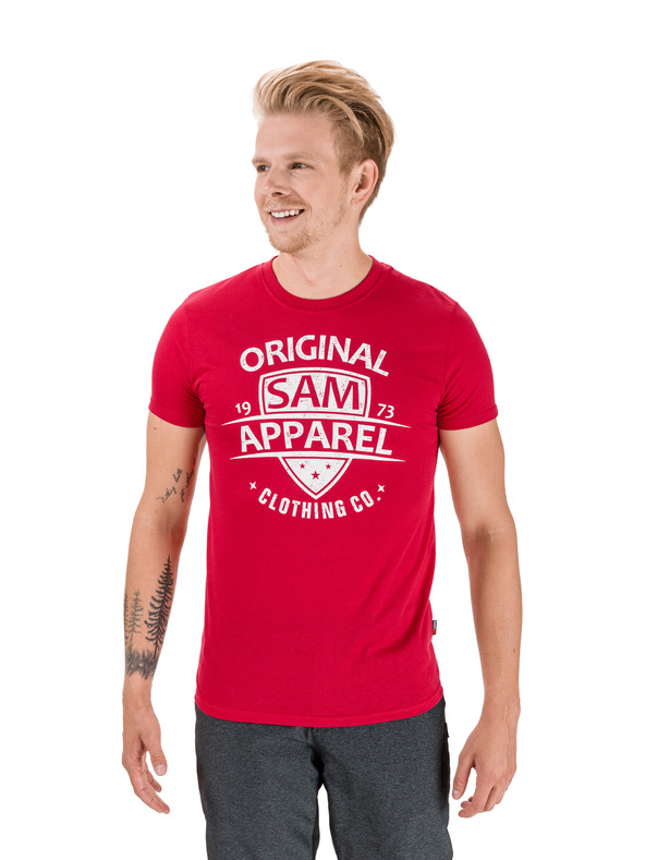 Sam 73 Rdeča moška majica s potiskom SAM 73 Liam