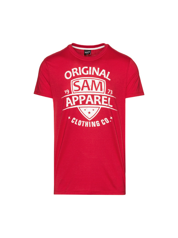 Sam 73 Rdeča moška majica s potiskom SAM 73 Liam