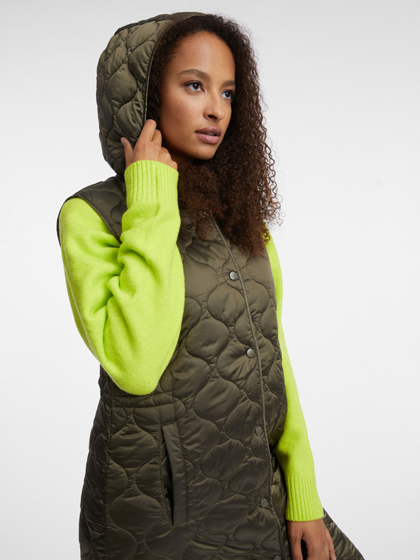 Orsay Kaki ženski dolgi prešiti telovnik ORSAY