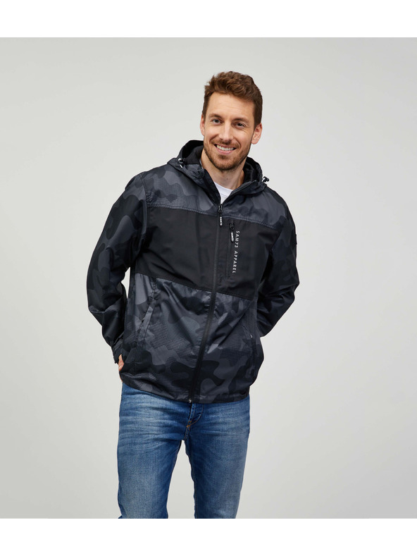 Sam 73 Črno-siva moška vojaška jakna SAM73 Lachlan