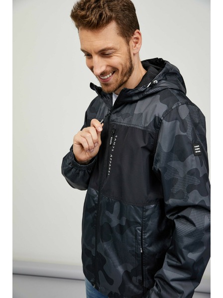 Sam 73 Črno-siva moška vojaška jakna SAM73 Lachlan