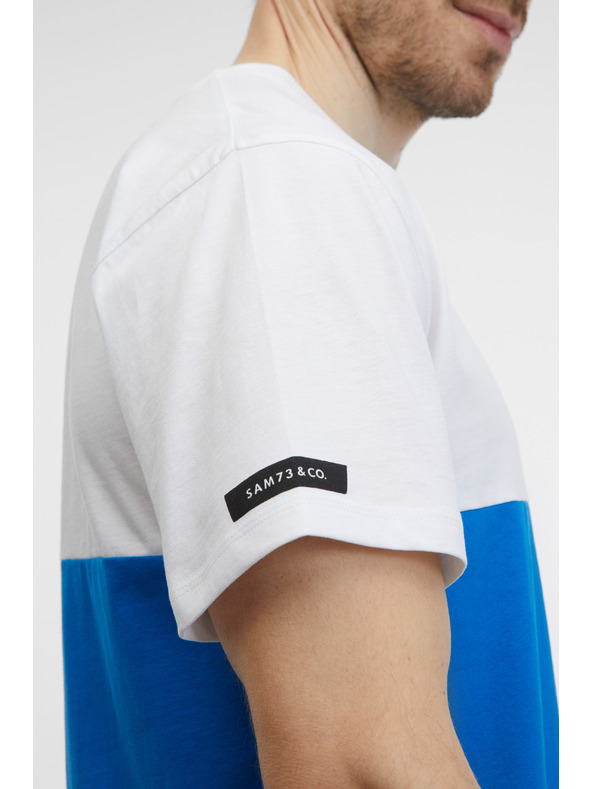 Sam 73 Belo-modra moška majica SAM 73 Norman