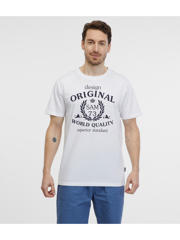 Sam 73 Bela moška majica SAM 73 Maverick