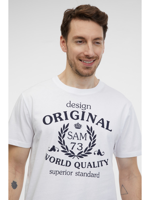 Sam 73 Bela moška majica SAM 73 Maverick