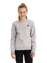 Sam 73 Svetlo siva dekliška vzorčasta majica SAM 73