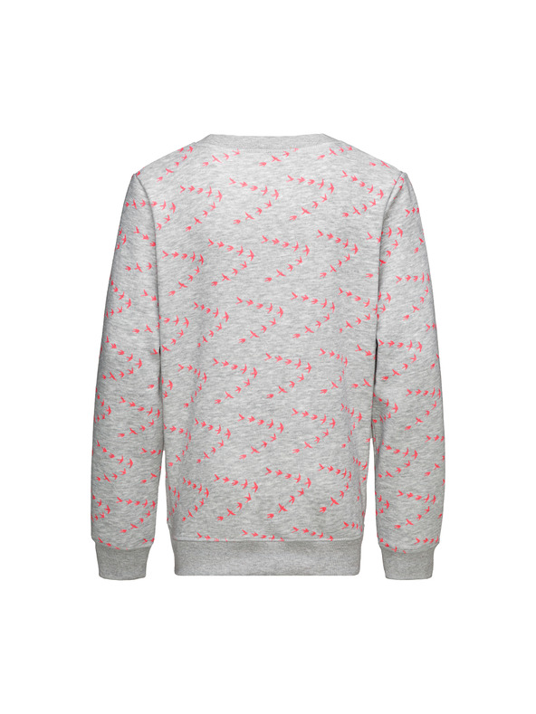 Sam 73 Svetlo siva dekliška vzorčasta majica SAM 73