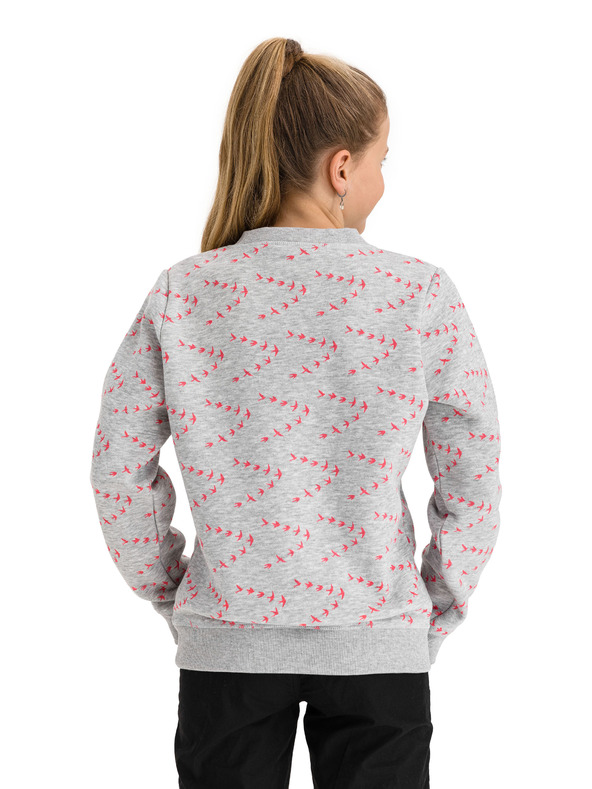 Sam 73 Svetlo siva dekliška vzorčasta majica SAM 73