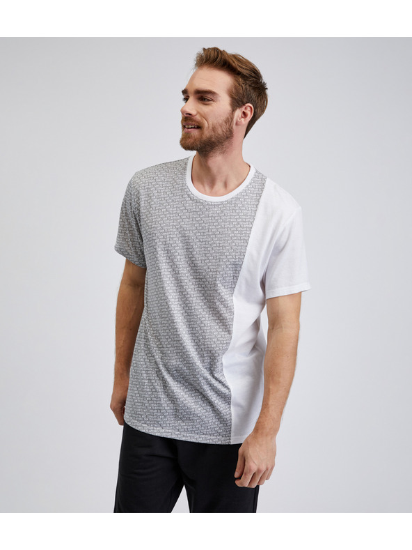 Sam 73 Svetlo siva moška vzorčasta majica SAM 73 Paul