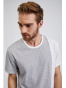 Sam 73 Svetlo siva moška vzorčasta majica SAM 73 Paul