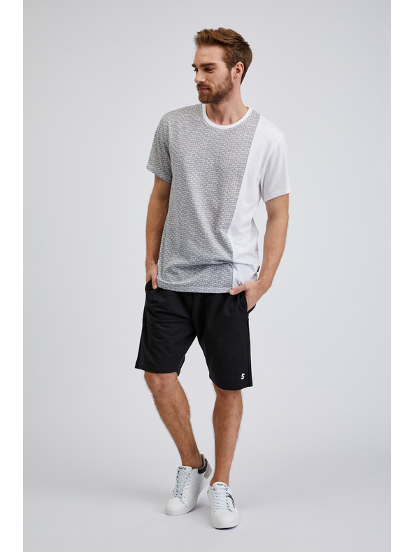 Sam 73 Svetlo siva moška vzorčasta majica SAM 73 Paul