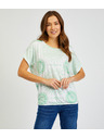 Sam 73 Bela in zelena ženska majica SAM73 Taurus