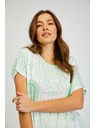 Sam 73 Bela in zelena ženska majica SAM73 Taurus